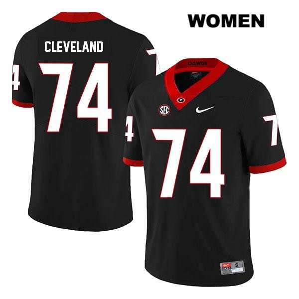 Georgia Bulldogs Women's Ben Cleveland #74 NCAA Legend Authentic Black Nike Stitched College Football Jersey QJE6756WQ